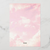 雲九雲空の赤ちゃんシャワーフォイル招待状 箔招待状 (裏面)