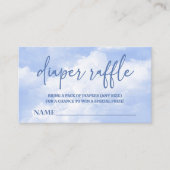 雲九青の赤ちゃんシャワーおむつラッフル エンクロージャーカード (正面)