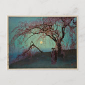 雲井さくらんぼの木1920年日本の木版プリント ポストカード (正面)