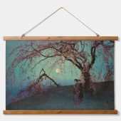 雲井さくらんぼの木1920年日本の木版プリント 吊り下げ型タペストリー (正面)