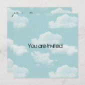 雲付きスカイベビーシャワー招待状 招待状 (正面/裏面)