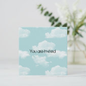 雲付きスカイベビーシャワー招待状 招待状 (スタンド正面)