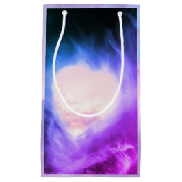 雲付きピンクハート抱き枕 スモールペーパーバッグ