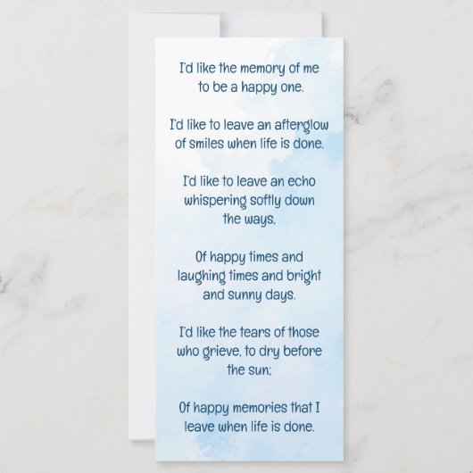 雲写真祈りの言葉カード共感表 (裏面)