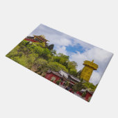 雲南シャングリラの巨大なチベットの祈り輪 ドアマット (アングル)