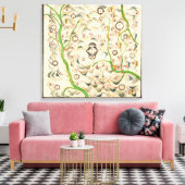 雲南省プロヴァンスの地図Xin Xi Yingの要塞 キャンバスプリント (インサイチュ (リビング))