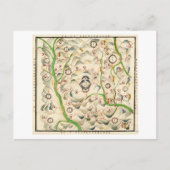 雲南省プロヴァンスの地図Xin Xi Yingの要塞 ポストカード (正面)