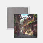 雲南麗江中国旅行 マグネット (正面/裏面)