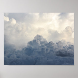 雲天空の白い雲 ポスター