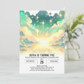 雲天空デジタル誕生日 招待状 (スタンド正面)