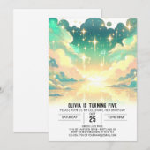 雲天空デジタル誕生日 招待状 (正面/裏面)