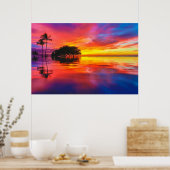 雲威厳のあると反射 ポスター (キッチン)