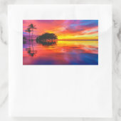 雲威厳のあると反射 長方形シール (バッグ)