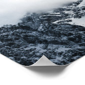 雲威厳のあるの下の山 ポスター (角)