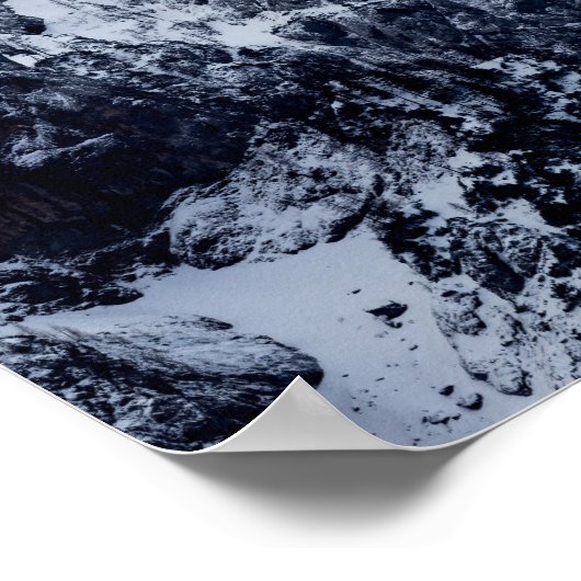 雲威厳のある山 ポスター (角)