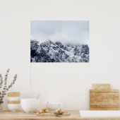 雲威厳のある山 ポスター (キッチン)