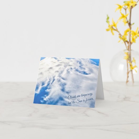 雲感動的- – 息子は永遠のカード カード (黄色い花)