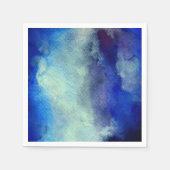雲抽象芸術水色 スタンダードカクテルナプキン (正面)