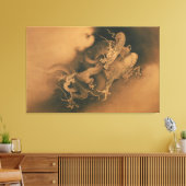 雲日本のに2頭の龍 キャンバスプリント (インサイチュ (リビング))