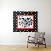 雲日本の模様の魚 タペストリー (インサイチュ(横))