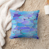 雲日本の、トワイライト、バイオレット、コバルトブルー クッション (ブランケット)