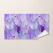 雲日本の、トワイライト、紫と深い紫 バスタオルセット (ハンドタオル)