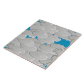 雲日本の、夏の日、白と空の青 タイル (側面)