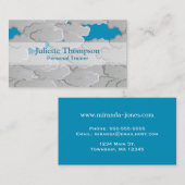 雲日本の、夏の日、白と空の青 名刺 (正面/裏面)