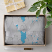 雲日本の、夏の日、白と空の青 薄葉紙 (ギフト)