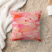 雲日本の、夕日、珊瑚、明るい赤紫色、ピンク クッション (ブランケット)
