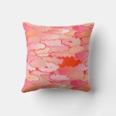 雲日本の、夕日、珊瑚、明るい赤紫色、ピンク クッション (裏面)