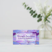 雲日本の、黄昏、紫、深い紫 名刺 (スタンド正面)