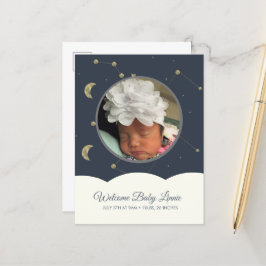 雲星フェイク金ゴールド青 案内ポストカード