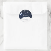 雲星空の天空ステッカー ラウンドシール (バッグ)