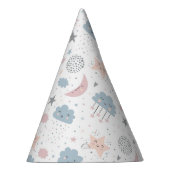 雲月の星空の赤ちゃんシャワー パーティーハット (右)