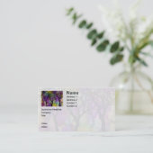 雲母の背景の木の層 名刺 (スタンド正面)