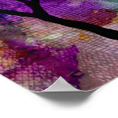 雲母背景の木の層 ポスター (角)