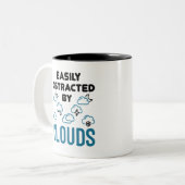 雲気象予報に気が散る ツートーンマグカップ (正面左)