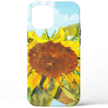 雲独身のの付いたひまわり