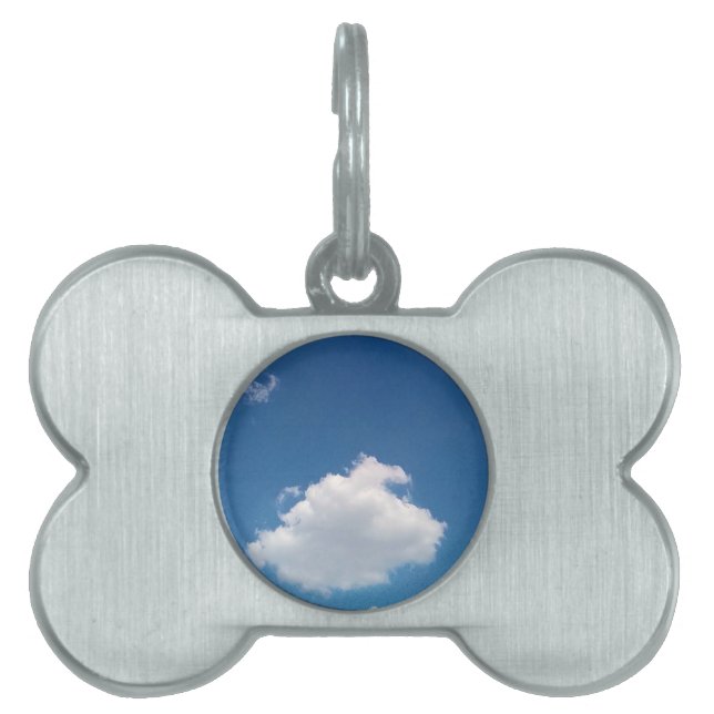 雲独身の雲 ペットネームタグ (正面)