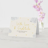 雲男女兼用星赤ちゃんシャワーありがとう 箔グリーティングカード (蘭)