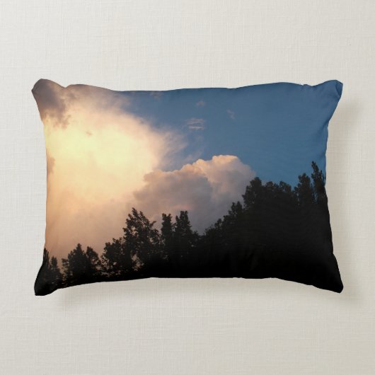 雲白熱［赤熱］光を放つ アクセントクッション (正面)