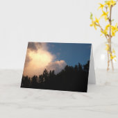 雲白熱［赤熱］光を放つ カード (黄色い花)