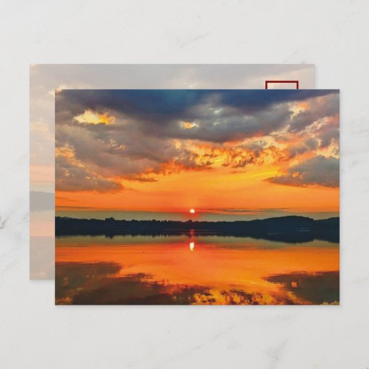 雲白熱［赤熱］光を放つ ポストカード (正面/裏面)