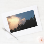 雲白熱［赤熱］光を放つ 長方形シール (封筒)