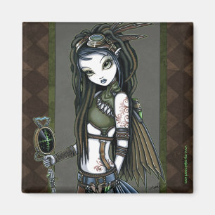 "雲破烈"のSteampunkのAviatrixの妖精の磁石 マグネット