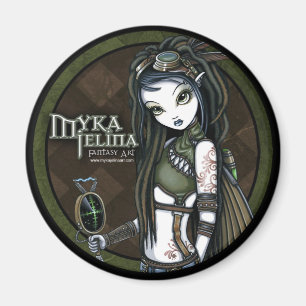 "雲破烈"のSteampunkのAviatrixの妖精の磁石 マグネット