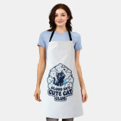 雲空かわいい猫ペット愛好家Tシャツアート - 雲空 エプロン (着用した状態)