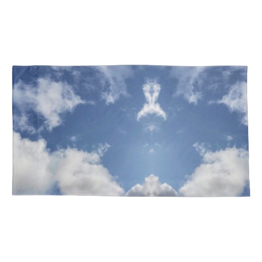 雲空とヒマワリ 枕カバー (裏面-左)