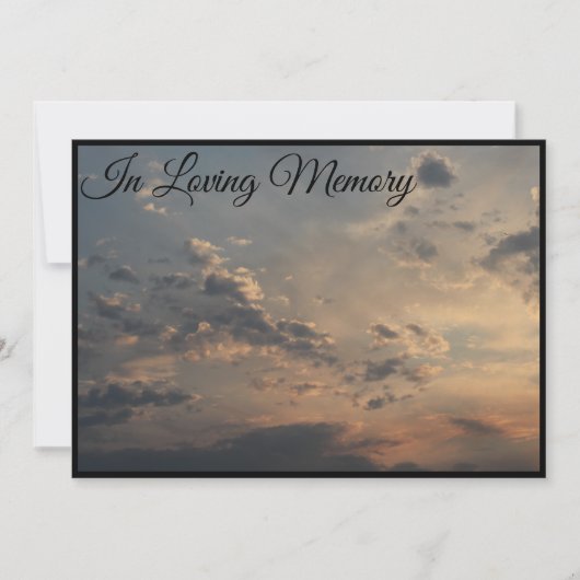 雲空追悼式発表 招待状 (正面)